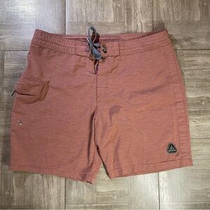 prAna Men's Board Shorts - Outdoor Drawstring/Self Fastener w Pocket - 34 x 7"